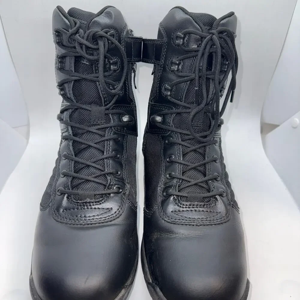 Bates Tactical Sport 2 Combat Boots Men's SZ US 11 Black Leather Side Zip E03180